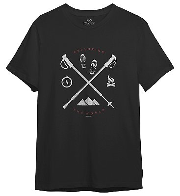 Camiseta Masculina Revost Exploring - Preto