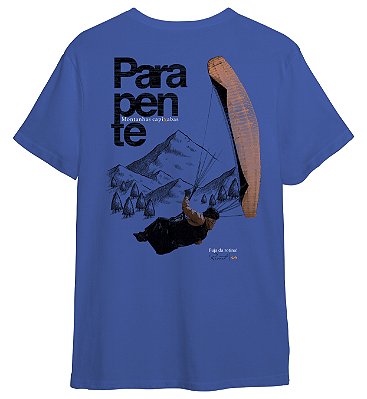 Camisa Masculina Estampada Parapente - Azul