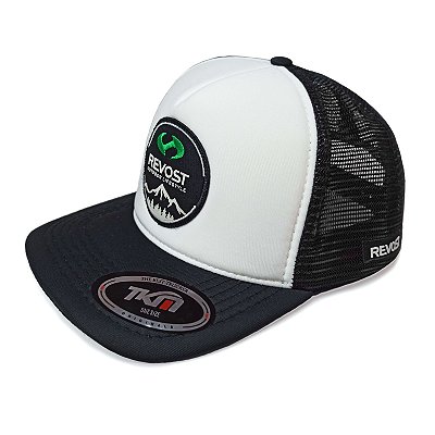 Boné Trucker Outdoor Revost - Branco-Preto