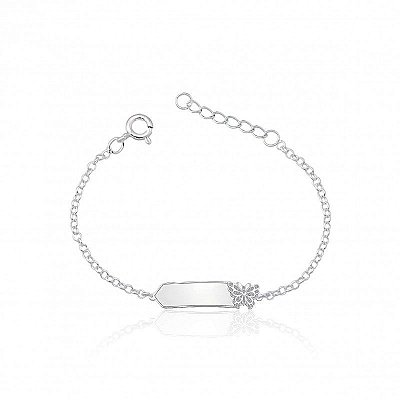 PULSEIRA DE PRATA INFANTIL BORBOLETA