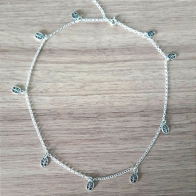 CHOKER DE PRATA ÁRVORE DA VIDA