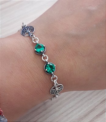 PULSEIRA DE PRATA ÁRVORE DA VIDA E ESPERANÇA