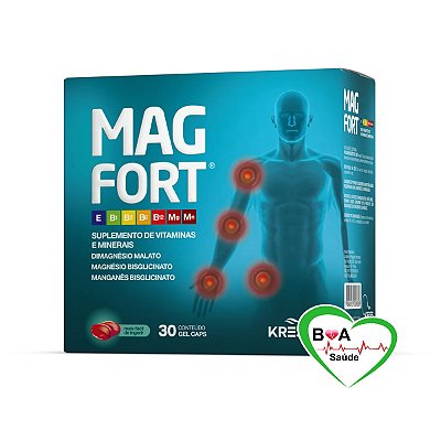MAGFORT SUPLEMENTOS DE VITAMINAS E MINERAIS COM 30 CAPS MAG FORT BOA SAUDE LOJA VIRTUAL