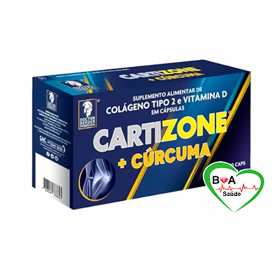 CARTIZONE COLÁGENO TIPO II 40 MG COM CURCUMA VITAMINA D 500 MG COM 60 CAPSULAS DOCTOR BERGER