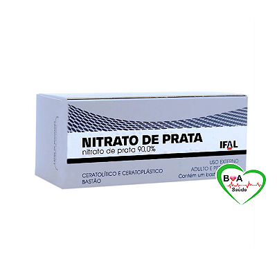 NITRATO DE PRATA BASTÃO 90% 2,5 CM 0.8G C/ 1 UND. CICATRIZANTE IFAL BOA SAUDE LOJA VIRTUAL