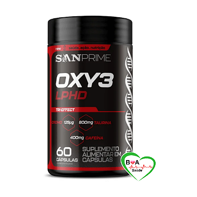 OXY3 LPHD COM 60 TERMOGENICO REDUCAO GORDURA CORPORAL SUNPRIME BOA SAUDE