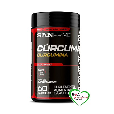 CURCUMA 130 MG COM 60 CAPS ACAFRAO DA TERRA ORIGINAL SAN PRIME BOA SAUDE