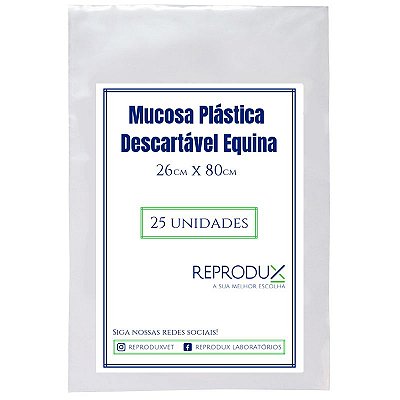 Mucosa Descartável Equina 26cmX80cm - Pct/25