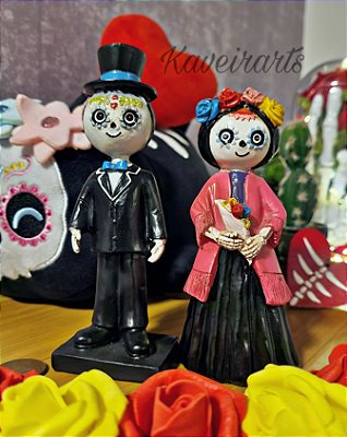 Casal de Noivos Esqueleto Mexicano