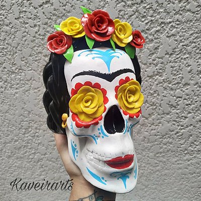 Caveira Frida Kahlo (Grande)