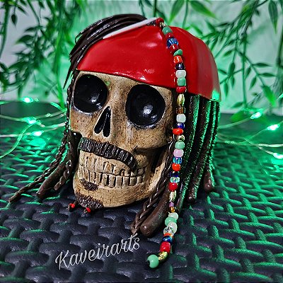 Caveira Jack Sparrow - Piratas do Caribe