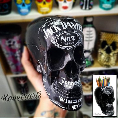 Caveira Jack Daniel's - Grande - Fechada ou Porta Treco