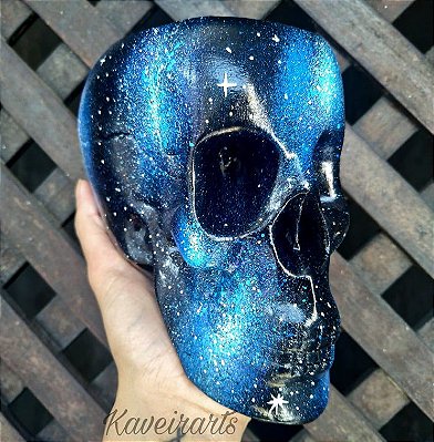 Caveira com estampa Galaxy - Grande