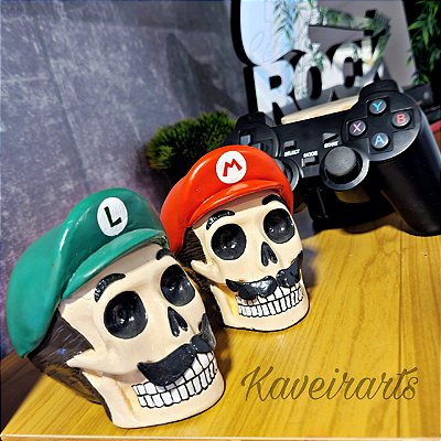 Caveiras Mario e Luigi