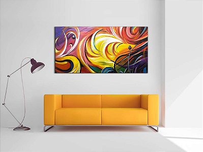 Quadro Pintura Tela gigante abstrata Sala de Estar 5136