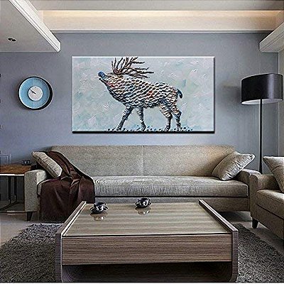 Quadro Pintura Tela deer david's óleo corpo espesso 5155