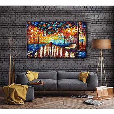 Quadro Pintura Tela barato colorida chuvoso espessa 5162