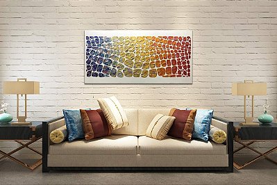 Quadro Pintura Tela modelo abstrato espessa óleo 5246