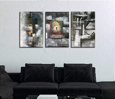 Quadro Pintura Tela emoldurado nós) economize óleo 5331