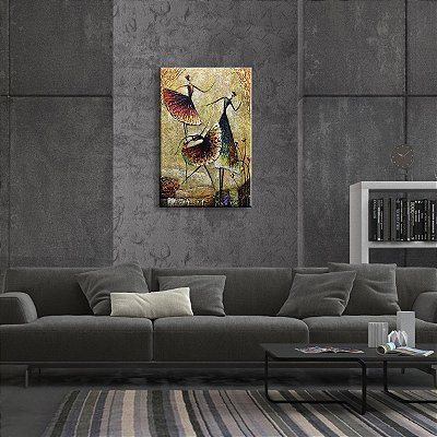 Quadro Pintura Tela dançando óleo abstratas senhoras 5392