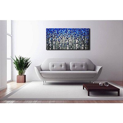 Quadro Pintura Tela árvore abstrato óleo óleo grossa 5420