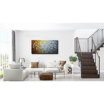 Quadro Pintura Tela claramente textura perfeita família 5450