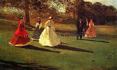 Quadro Pintura Tela jogadores esportes winslow croquet 5463