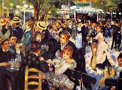 Quadro Pintura Tela la galette decor moulin dance 5481