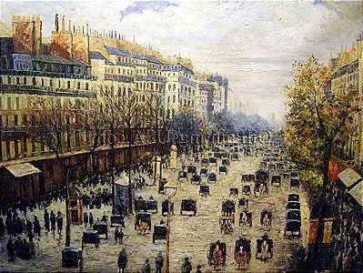 Quadro Pintura Tela impressionista montmartre tarde, 5482