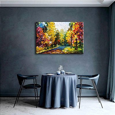 Quadro Pintura Tela visitas flor floresta abstrata 5523
