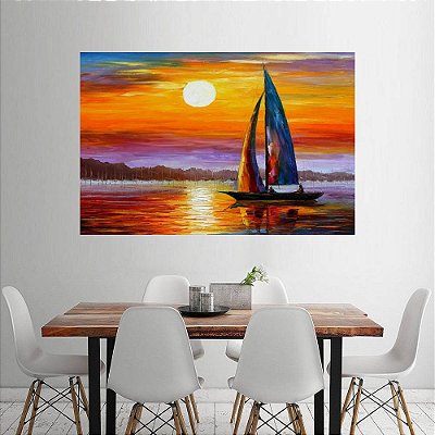 Quadro Pintura Tela Moderna Marinas 2430