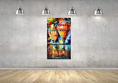 Quadro Pintura Tela Cidade Paisagem Urbana 4306