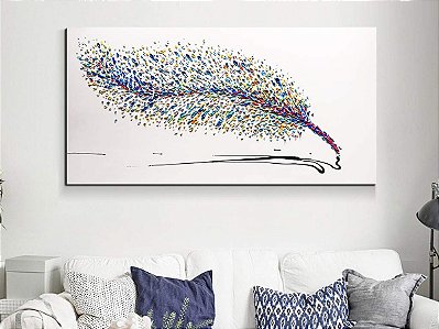 Quadro Pintura Tela abstrato folha óleo barato 5381