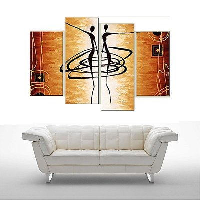Quadro Decorativo Abstrato Africano 1719