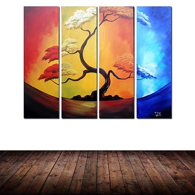 Quadro Decorativo Abstrato Arvores Moderno 188