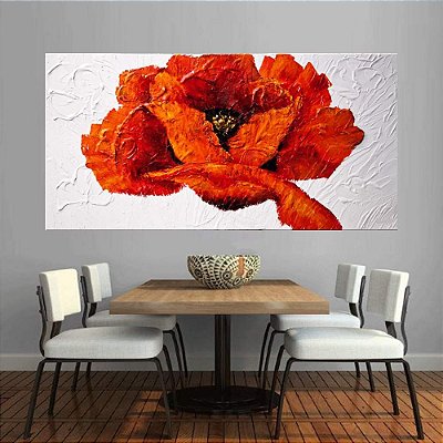 Quadro Pintura Tela Arvores e Flores Modernas Em Altos Relevos 2019