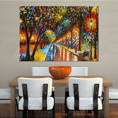 Quadro Pintura Tela Cidade Paisagem Urbana 2043