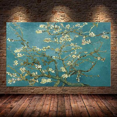 Quadro Pintura Tela Arvores e Flores Modernas Em Altos Relevos 2060