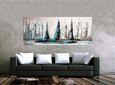 Quadro Pintura Tela Moderna Marinas 2189