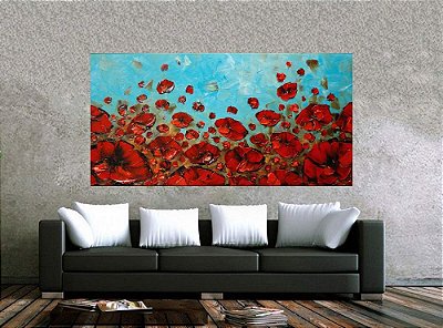Quadro Pintura Tela Abstrato Moderno 2407