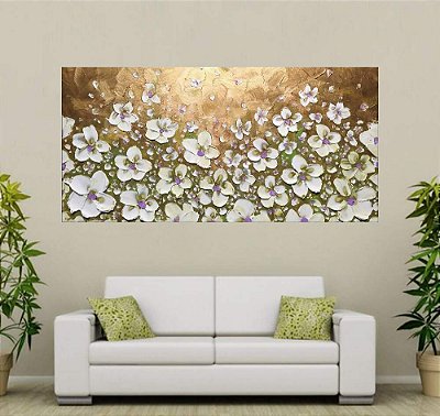 Quadro Pintura Tela Abstrato Moderno 2413