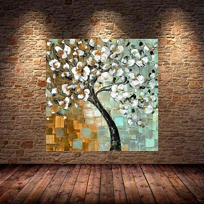 Quadro Pintura Tela Abstrato Moderno 2418