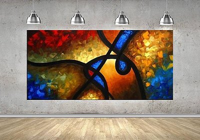 Quadro Pintura Tela Abstrato Moderno 2455