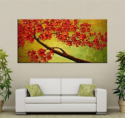 Quadro Pintura Tela Abstrato Moderno 2459