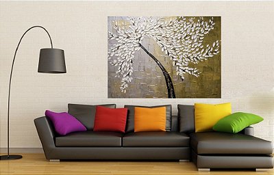 Quadro Pintura Tela Abstrato Moderno 2460
