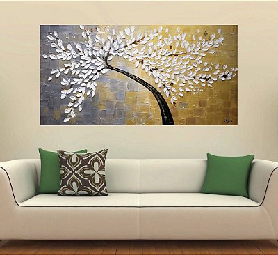 Quadro Pintura Tela Abstrato Moderno 2461