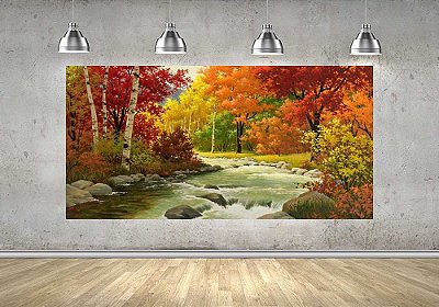Quadro Pintura Paisagem Óleo Sobre Tela 3004