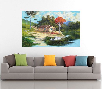 Quadro Pintura Paisagem Óleo Sobre Tela 3011