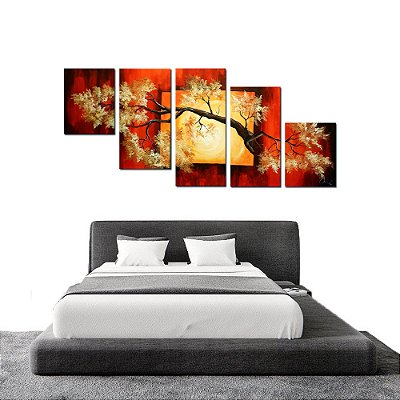 Quadro Decorativo Abstrato Arvores Moderno 38