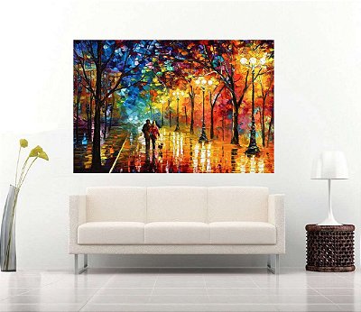 Quadro Pintura Tela Cidade Paisagem Urbana 4001